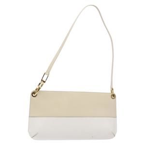 Salvatore Ferragamo Hand Bag Patent leather Beige Gold Auth sw1286
